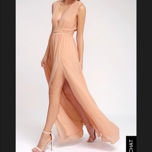 Lulu’s Heaven Hues Blush Maxi Dress